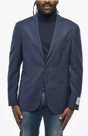 Corneliani CC COLLECTION Virgin Wool Blazer with Patch Pockets size 50