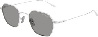 Montblanc Montblanc, Accessoires, unisex, Grijs, ONE Size, Mb 0472S Geometrische Zonnebril