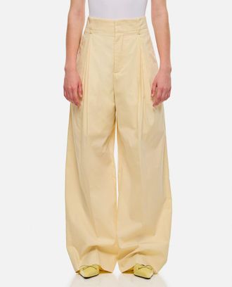 Bottega Veneta Light Yellow Wide Leg Pant