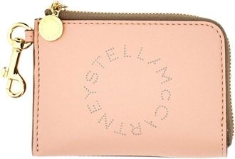 Stella McCartney Accessoires, Dames, Roze, ONE Size, Polyester, Logo Ritshanger Portemonnee