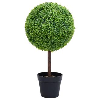 vidaXL Vidaxl - Planta De Boj Artificial Forma De Bola Con Maceta Verde 71 Cm