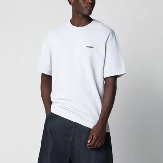 Jacquemus Grey T-Shirt with Grosgrain Logo