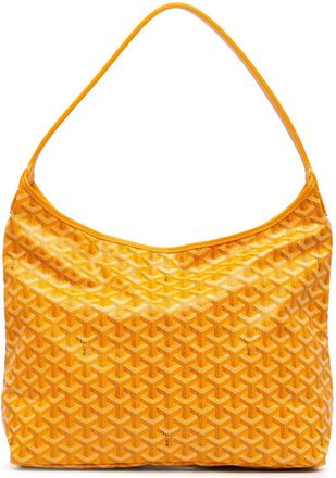 Goyard 2022 Goyardine Boheme hobo bag - women - Fabric/Calf Leather - One Size - Yellow