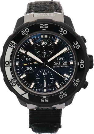 IWC Pre-owned IWC Aquatimer Chronograph Edition Galapagos Islands Chronograph Black Dial Mens Watch IW376705