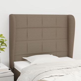 vidaXL Cabecero Con Orejas De Tela Gris Taupe 103x23x118/128 Cm Vidaxl