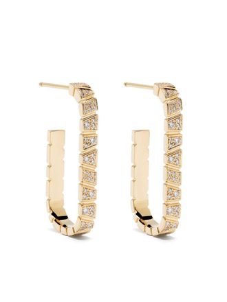 Loyal.e Paris Orecchini Ride & Love medi in oro giallo 18 carati con diamanti