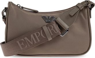 Emporio Armani Shoulder Bags, male, Brown, Size: ONE SIZE ASV Nylon Shoulder Bag