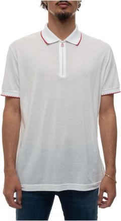 Kiton Polo Shirt met korte mouwen - Heren - Polos - Wit - 2XL - Katoen - Tops