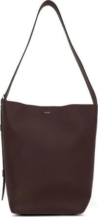 Max Mara Archetipo medium leren shopper - Groen