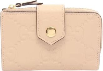Gucci Pre-owned Wallets, female, Beige, Size: ONE SIZE Pre-owned Leather wallets
