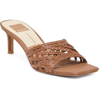 Dolce Vita Bowen Sandal in Cognac Raffia at Nordstrom, Size 8.5