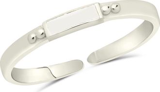 Sterling Forever White Enamel & Sterling Silver Open Band Adjustable Ring at Nordstrom Rack