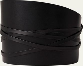 D&eacute;hanche Undone Calfskin Leather Corset