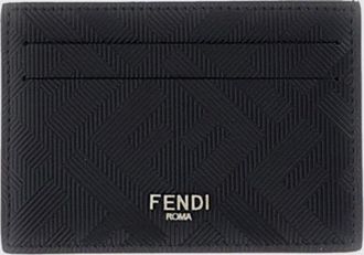 Fendi Portacarte di credito Slim Shadow FF Fendi in pelle con FF goffrato