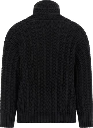Dolce & Gabbana Womens Black Virgin Wool Cardigan Clothing