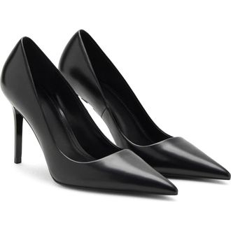 Mango Pointed Toe Pump in Black at Nordstrom, Size 9.5Us