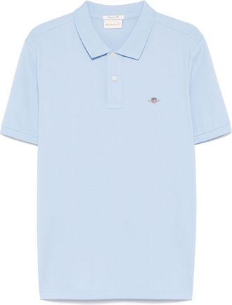 GANT Poloshirt met schildpatroon en korte mouwen - Blauw