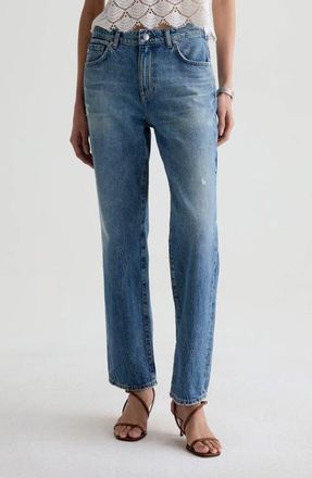 AG - Adriano Goldschmied Brinley Mid Rise Straight Leg Jeans in Reserva at Nordstrom, Size 28