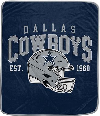 Pegasus Sports Dallas Cowboys Nfl Team Vintage Helmet Fleece Throw