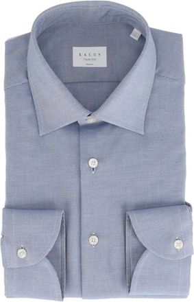 Xacus Reishemd - Heren - Zakelijke Overhemden - Blauw - 2XL - Katoen - Overhemden