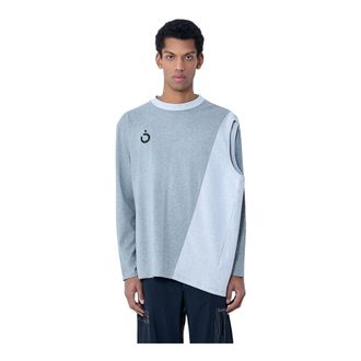 Noma t.d. NOMA t.d., Sweatshirts, male, Gray, Size: 3XL Asymmetrical Long Sleeve Top