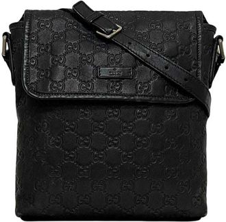 Gucci Black Leather Shoulder Bag (Pre-Owned)