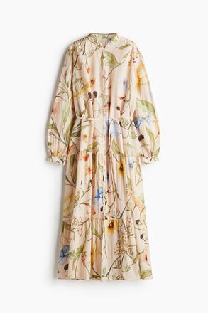H&M Oversized Kleid aus Crinklestoff - Hellapricot/Gebl&uuml;mt