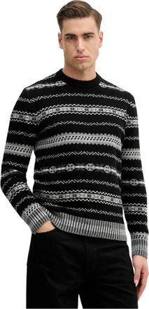 Benetton Maglia Girocollo - - Knitwear - Uomo - Nero - L