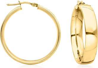 Canaria Canaria Italian 10kt Yellow Gold Hoop Earrings