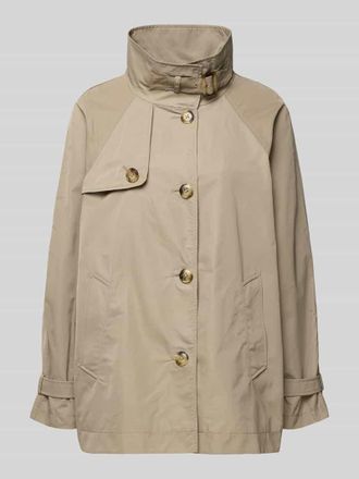 Fuchs Schmitt Trenchcoat mit Stehkragen und &Auml;rmelriegeln in Beige, Gr&ouml;&szlig;e 36