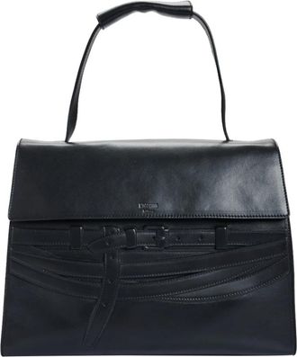 Moschino Borsa Tie Me Embossed - Dames - Handtassen - Zwart - ONE Size - Leer - Tassen