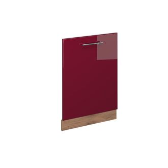 Vicco Panel Frontal Del Lavavajillas Fame-line, Rojo Burdeos Alto Brillo, 60 Cm Sin Encimera Vicco