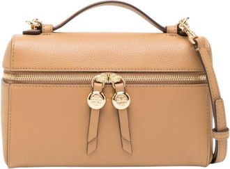 Tory Burch Romy Slim Tas met Handvat - Dames - Schoudertassen - Bruin - ONE Size - Leer - Tassen