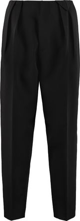 Bottega Veneta Womens Wool Cropped Trousers - Black - Size EU 38 (Womens)