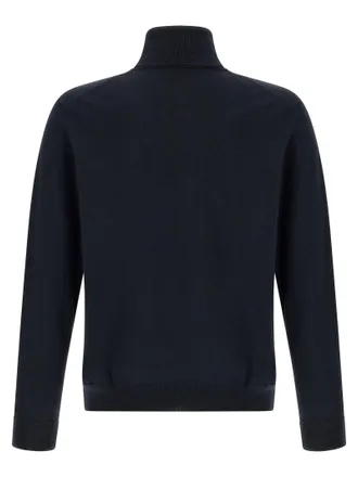 Zanone Virgin Wool Turtleneck Sweater - Navy