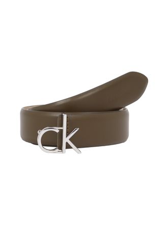Calvin Klein Lederg&uuml;rtel CALVIN KLEIN CK BUCKLE BELT 3.0_SMOOTH, Damen, Gr. 11,5, braun (nuthatch), Rindsleder, unifarben, G&uuml;rtel Lederg&uuml;rtel, mit CK-Logoschliesse