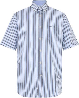 Paul & Shark Overhemden, Heren, Blauw, M, Katoen, Heren T-shirt met Logo