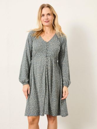 Fat Face FatFace Em Blue Ditsy Petite Jersey Dress