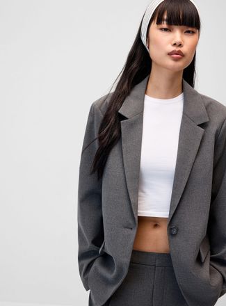 Twik Womens Oversized shoulder-pad jacket
