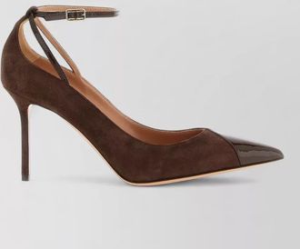 Aquazzura leather cutout ankle-strap pumps