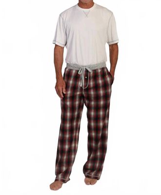 True Grit Summit Checks Flannel Pants In Red Black