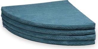 OEM Esterilla Redonda Plegable, Di&aacute;metro 160, Color Azul Pana