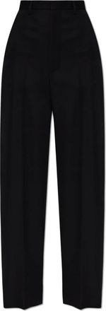 Balenciaga Grote Tailored Broek - Dames - Straight fit broeken - Zwart - M - Katoen - Broeken