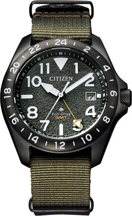 Citizen Promaster Land Eco-Drive Green Dial Mens Watch BJ7155-05X