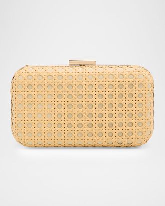 BTB Los Angeles Rita Cane Webbing Clutch Bag