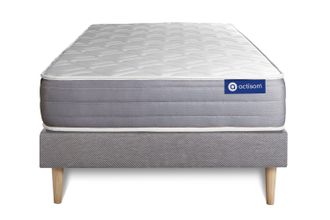 Actisom Actisom - Somier Gris + Colch&oacute;n Con L&aacute;tex Y Espuma Viscoel&aacute;stica 80 X 200
