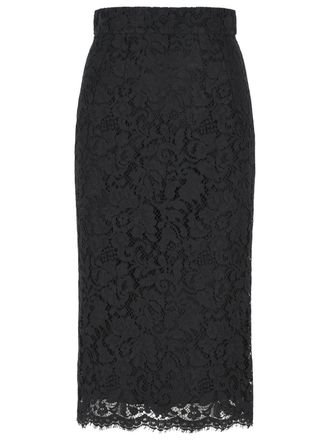Dolce & Gabbana zwarte katoenmix rok