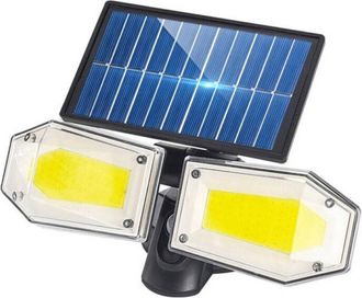 Trade Shop Trade Shop Traesio - Trade Shop - Faretto Doppio A Parete Con Pannello Solare Sensore Movimento E Crepuscolare 270