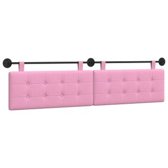 vidaXL Cabecero Colgante Rosa Tela Vidaxl