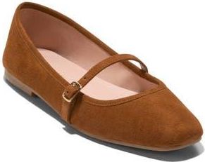 Cole Haan Yelena Mary Jane Flat in Tobacco Suede at Nordstrom Rack, Size 7.5